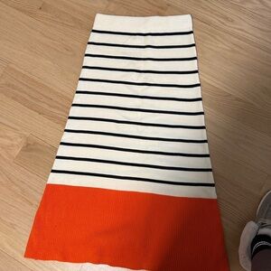 Oxknit Orange Knit Skirt